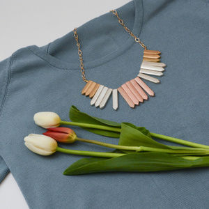 Multi-color Metal Bib Necklace